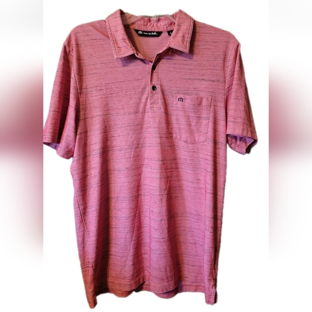 Travis Mathew Men's Shirt Large Performance Golf Polo Short Sleeve